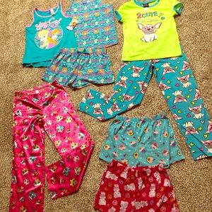 Bundle of girls pajamas
